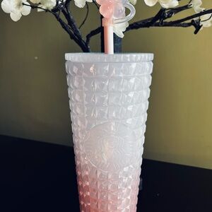 Starbucks Iridescent Pink Textured Tumbler